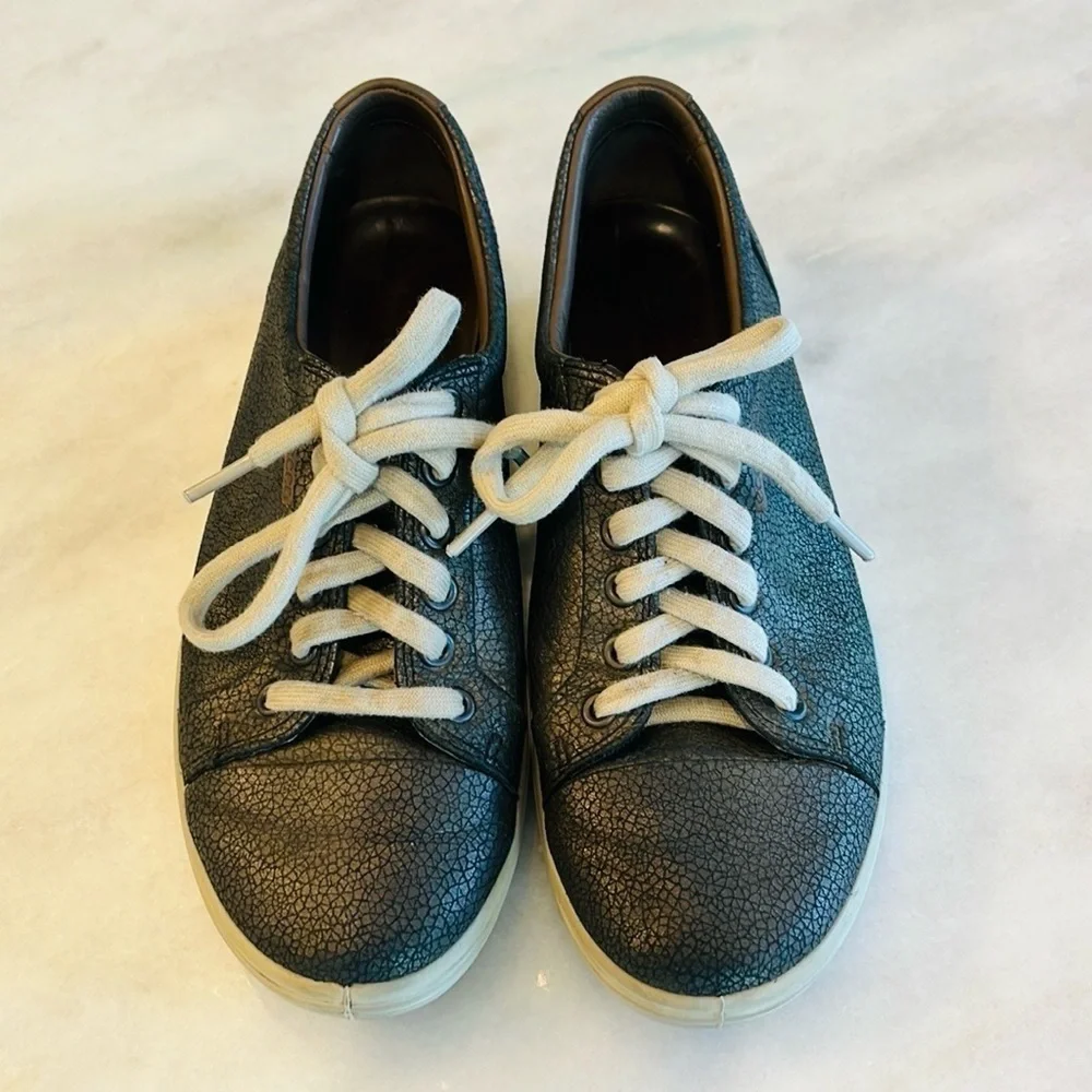 Ecco Women’s Soft 7 VII Sneaker Lace-Up Stone Metallic 38 EU 7.5 US